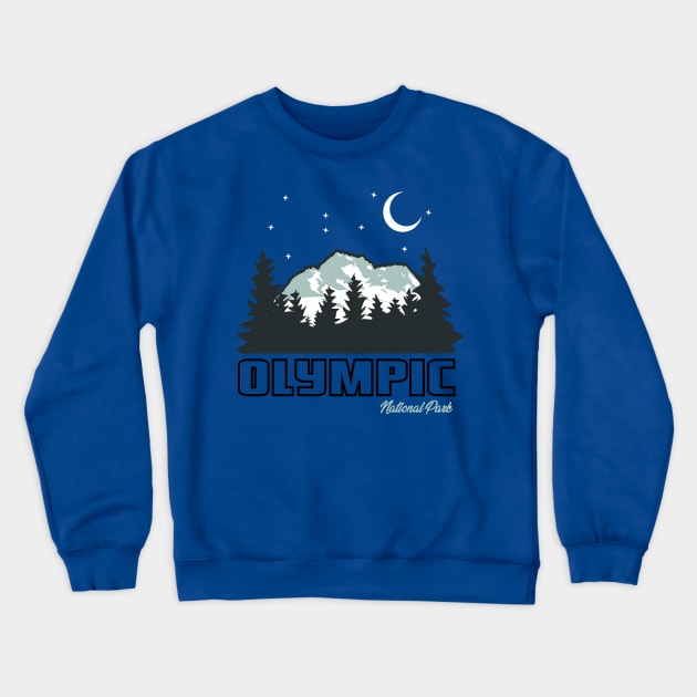 Olympic National Park Design Crewneck Sweatshirt by Terrybogard97